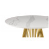 Керамические столы Нэнси 110 patagonoa bianco repose / золото