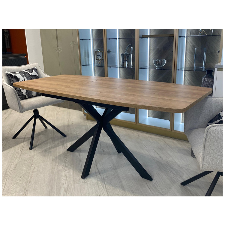 Ламинированные столы Стол АРИЗОНА 130 ДУБ КУНЕО / Черный каркас М-City