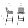 Барные стулья Mint light gray / black