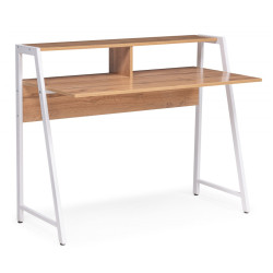 Аларо дуб вотан / белый матовый Стол компьютерный