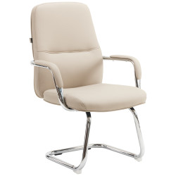 Кресло для посетителей Everprof Vesta CF Экокожа Бежевый Конференц-кресло