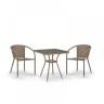 Кофейные комплекты Комплект плетеной мебели T282BNT/Y137C-W56 Light brown 2Pcs