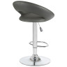 Стул барный DOBRIN MIRA, регулируемый, экокожа, серый, хром
