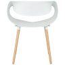 Стул-кресло Стул обеденный DOBRIN ALIEN, ножки светлый бук, цвет белый (W-02)