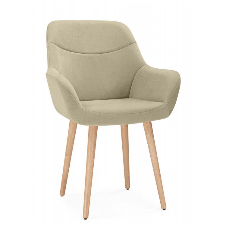 Стул-кресло Флюид бежевый (zd 210) / светлое дерево