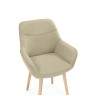 Стул-кресло Флюид бежевый (zd 210) / светлое дерево