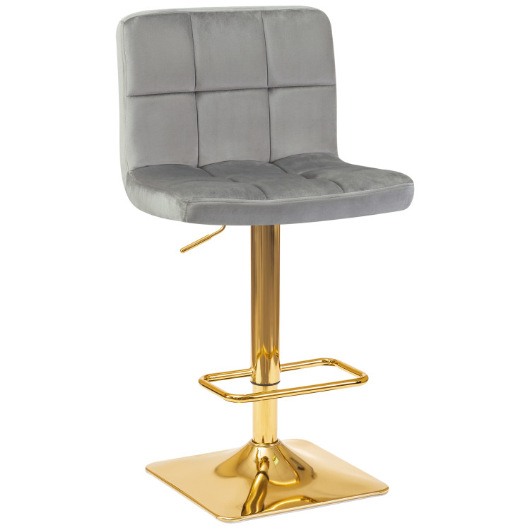 Полубарные стулья Стул барный DOBRIN GOLDIE, серый велюр (MJ9-75)