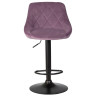DOBRIN LOGAN BLACK барный стул с тканью велюр, цвет пудрово-сиреневый