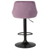 DOBRIN LOGAN BLACK барный стул с тканью велюр, цвет пудрово-сиреневый