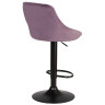 DOBRIN LOGAN BLACK барный стул с тканью велюр, цвет пудрово-сиреневый