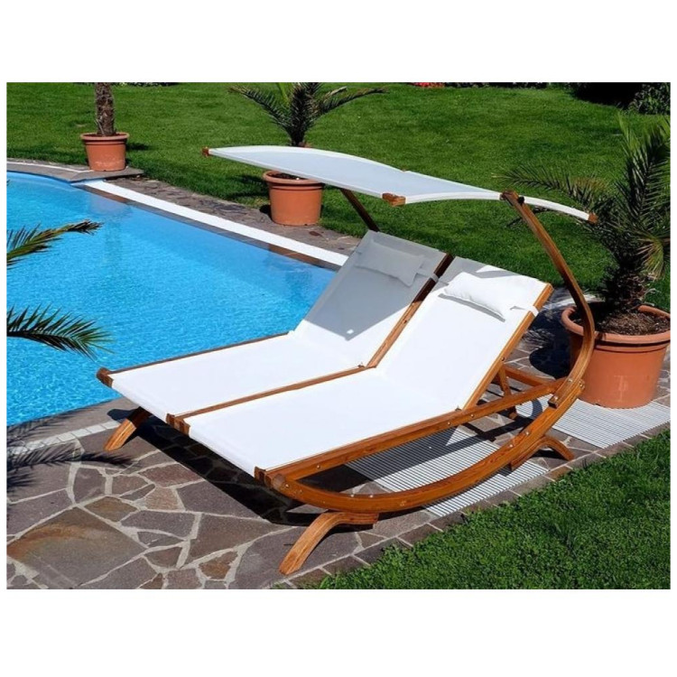 Шезлонги для дачи Шезлонг-лежак Мальта AFM-510C White