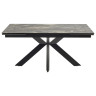 BELLUNO 160 обеденный стол с керамической столешницей, цвет черный мрамор (KL-176) ®DISAUR