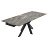 BELLUNO 160 обеденный стол с керамической столешницей, цвет черный мрамор (KL-176) ®DISAUR