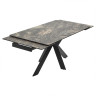 BELLUNO 160 обеденный стол с керамической столешницей, цвет черный мрамор (KL-176) ®DISAUR
