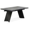 ВЕЙВ 140(200)х80 стол обеденный с керамической столешницей Larka grey / черный