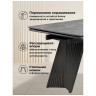 ВЕЙВ 140(200)х80 стол обеденный с керамической столешницей Larka grey / черный