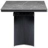 ВЕЙВ 140(200)х80 стол обеденный с керамической столешницей Larka grey / черный