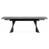 ВЕЙВ 140(200)х80 стол обеденный с керамической столешницей Larka grey / черный