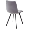 CHILLI SQUARE стул с обивкой тканью велюр, цвет серый (BLUVEL-14) / черный каркас