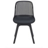 DC270 стул пластиковый, ЧЕРНЫЙ c подушкой, ноги черные