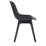 DC270 стул пластиковый, ЧЕРНЫЙ c подушкой, ноги черные