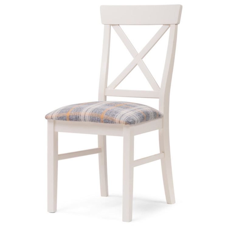 КАЛАТЕЯ стул из массива дерева, слоновая кость / ткань Р19