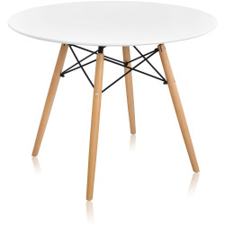 Ламинированные столы белого цвета. DSW 100 обеденный стол с ламинированной столешницей