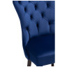 МИЛАНО 1 стул на деревянном основании с обивкой тканью велюр, цвет синий / каркас венге