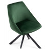 Стулья Окленд крутящийся темно-зеленый / черный