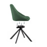 Стулья Окленд крутящийся темно-зеленый / черный