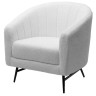 Лаунж-кресла Кресло KALMAR NINI-01 Белый, teddy / черный каркас М-City