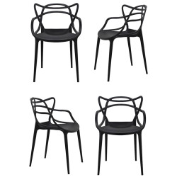 Комплект из 4-х стульев Masters чёрный tip_tovara