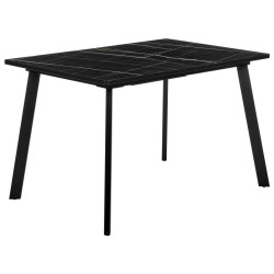 Стол Dublin раскладной 120-160х80х75 чёрный мрамор с чёрными ножками tip_tovara