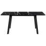СТОЛЫ Стол Dublin раскладной 120-160х80х75 чёрный мрамор с чёрными ножками