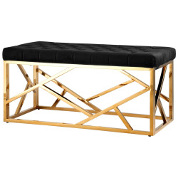 АРТ ДЕКО сталь золото, нержавеющая сталь, обивка сиденья велюр черный