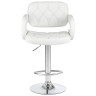 DOBRIN TIESTO барный стул с обивкой экокожей, цвет белый