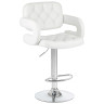 DOBRIN TIESTO барный стул с обивкой экокожей, цвет белый
