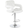 DOBRIN TIESTO барный стул с обивкой экокожей, цвет белый