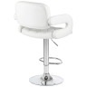 DOBRIN TIESTO барный стул с обивкой экокожей, цвет белый