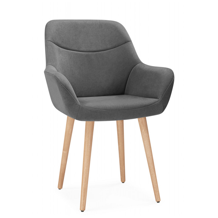 Стул-кресло Флюид темно-серый (zd 995) / светлое дерево