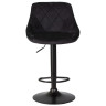 DOBRIN LOGAN BLACK барный стул с тканью велюр, цвет черный