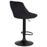 DOBRIN LOGAN BLACK барный стул с тканью велюр, цвет черный