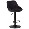 DOBRIN LOGAN BLACK барный стул с тканью велюр, цвет черный