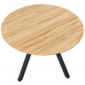 Круглый стол DT-938 диаметр 100 с деревянной столешницей