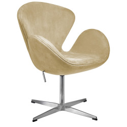 Кресло SWAN STYLE CHAIR карамельный, искусственная замша