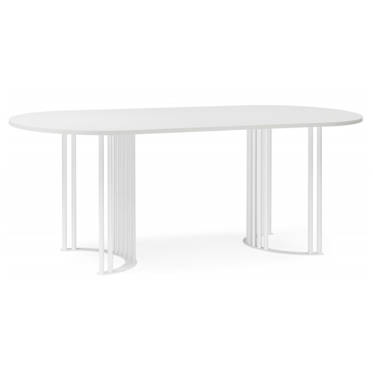 ХЬЮГО О стол ламинированный 180 х 90 шагрень пленка / белые ноги