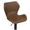 PORCH барный стул с обивкой искусственной кожей, цвет коричневый
