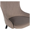Стулья для гостиной DC444 Стул мягкий, СЕРО-БЕЖЕВЫЙ#MJ 420-05 велюр, каркас металл черный