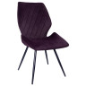 Стулья DC230 Стул мягкий, БРУСНИЧНЫЙ#M420-26 велюр, каркас металл, черный КРУГЛЫЙ