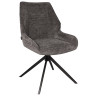 Обеденный стул TOMMASO крутящийся, обивка велюр антрацит, черный металлический каркас